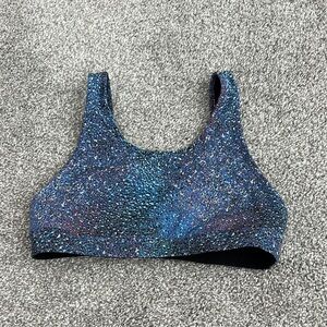 Lululemon Blue Sports Bra with Celestial Pattern